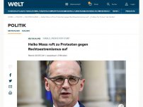 Bild zum Artikel: Heiko Maas ruft zu Protesten gegen Rechtsextremismus auf