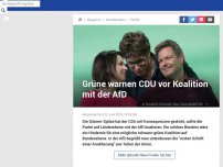 Bild zum Artikel: Grüne warnen CDU vor Koalition mit der AfD