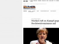 Bild zum Artikel: Merkel ruft zu Kampf gegen Rechtsextremismus auf