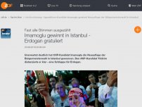 Bild zum Artikel: Hochrechnung: Imamoglu gewinnt in Istanbul