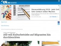 Bild zum Artikel: Landtag in Baden-Württemberg: AfD will Kulturbetriebe auf Migranten hin durchleuchten