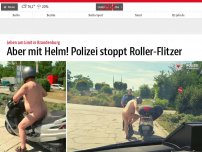 Bild zum Artikel: Aber mit Helm! Polizei stoppt Roller-Flitzer