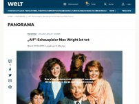 Bild zum Artikel: „Alf“-Schauspieler Max Wright ist tot