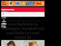 Bild zum Artikel: Polizei in Thüringen sucht Annabell (10) und Giulia (12)