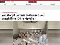 Bild zum Artikel: Zoll stoppt Berliner Lastwagen voll ungekühlter Döner-Spieße