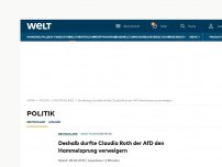 Bild zum Artikel: Deshalb durfte Claudia Roth der AfD den Hammelsprung verweigern