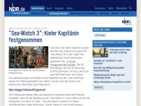 Bild zum Artikel: 'Sea-Watch 3': Kieler Kapitänin festgenommen