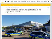 Bild zum Artikel: Großeinsatz im Düsseldorfer Rheinbad: Polizei muss Streit zwischen Badegast und bis zu 400 Jugendlichen schlichten