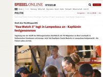 Bild zum Artikel: Streit um Flüchtlingspolitik: 'Sea-Watch 3' legt in Lampedusa an - Kapitänin festgenommen