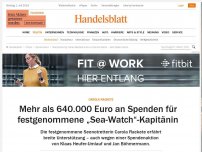 Bild zum Artikel: Lampedusa: Solidaritätswelle für „Sea-Watch“-Kapitänin Rackete – prominente Spendenaktion