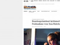 Bild zum Artikel: Festnahme von Carola Rackete: Steinmeier verteidigt Sea Watch-Kapitänin