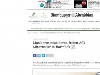 Bild zum Artikel: Innere Sicherheit: Maskierte attackieren freien AfD-Mitarbeiter in Barmbek