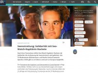 Bild zum Artikel: Seenotrettung: Solidarität mit Sea-Watch-Kapitänin Rackete