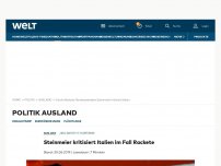 Bild zum Artikel: Steinmeier kritisiert italienische Regierung im Fall Rackete