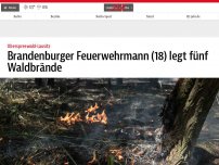 Bild zum Artikel: Brandenburger Feuerwehrmann (18) legt fünf Waldbrände