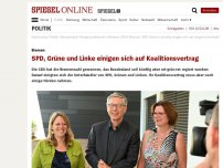 Bild zum Artikel: Bremen: SPD, Grüne und Linke einigen sich auf Koalitionsvertrag