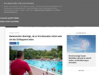 Bild zum Artikel: Bademeister überlegt, ob er Ertrinkenden rettet oder ob das Schlepperei wäre