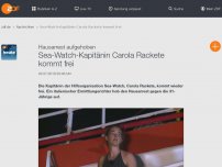 Bild zum Artikel: Sea-Watch-Kapitänin Carola Rackete kommt frei