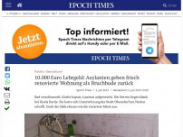 Bild zum Artikel: 10.000 Euro Lehrgeld: Asylanten geben frisch renovierte Wohnung als Bruchbude zurück