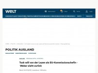 Bild zum Artikel: Ursula von der Leyen soll laut Tusks Plan EU-Kommissionschefin werden