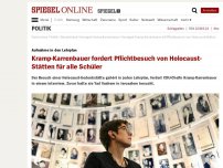 Bild zum Artikel: Aufnahme in den Lehrplan: Kramp-Karrenbauer fordert Pflichtbesuch von Holocaust-Stätten für alle Schüler