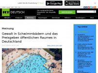 Bild zum Artikel: Gewalt in Schwimmbädern und das Preisgeben öffentlichen Raumes in Deutschland