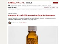 Bild zum Artikel: Alternativmedizin: Argument Nr. 4 wird sie von der Homöopathie überzeugen!