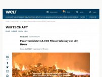 Bild zum Artikel: Feuer vernichtet 45.000 Fässer Whiskey von Jim Beam