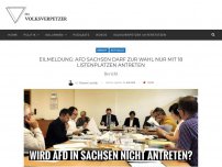 Bild zum Artikel: Massive Schlampereien: AfD könnte von Landtagswahl in Sachsen ausgeschlossen werden!