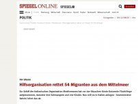 Bild zum Artikel: Vor Libyen: Hilfsorganisation rettet 54 Migranten aus dem Mittelmeer