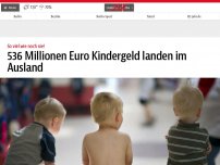 Bild zum Artikel: 536 Millionen Euro Kindergeld landen im Ausland