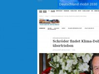 Bild zum Artikel: Früherer Bundeskanzler: Schröder findet Klima-Debatte übertrieben