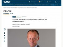 Bild zum Artikel: Nicht ein „Rechtsruck“ ist das Problem – sondern der Vertrauensverlust