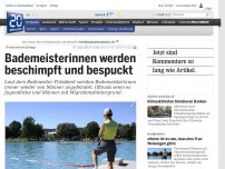 Bild zum Artikel: «Frauenverachtung»: Bademeisterinnen werden beschimpft und bedroht