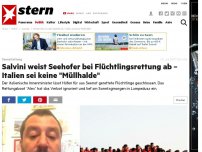 Bild zum Artikel: Seenotrettung: Salvini weist Seehofer bei Flüchtlingsrettung ab – Italien sei keine 'Müllhalde'