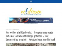 Bild zum Artikel: Nur weil es ein Mädchen ist- Neugeborenes wurde auf einer indischen Müllkippe gefunden- Just because they are girls- Newborn baby found in trash