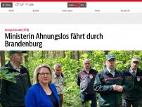 Bild zum Artikel: Ministerin Ahnungslos fährt durch Brandenburg