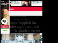Bild zum Artikel: Neuer Teppich im Bundestag kostet 160 Euro pro Quadratmeter