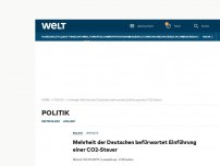 Bild zum Artikel: Mehrheit der Deutschen befürwortet Einführung einer CO2-Steuer