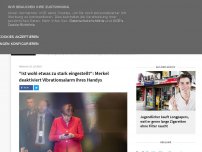 Bild zum Artikel: 'Ist wohl etwas zu stark eingestellt': Merkel deaktiviert Vibrationsalarm ihres Handys