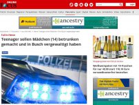 Bild zum Artikel: Fall in Herne - Teenager sollen Mädchen (14) betrunken gemacht und in Busch vergewaltigt haben