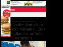 Bild zum Artikel: Mörder der deutschen Touristin Miriam B. (26) in Thailand zum Tode verurteilt