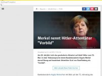 Bild zum Artikel: Merkel nennt Hitler-Attentäter 'Vorbild'