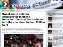 Bild zum Artikel: Unbekannte setzten Autoscooter in Brand - Betreiber fürchtet Sachschaden in Höhe von einer halben Million Euro