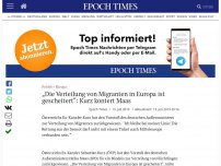 Bild zum Artikel: „Die Verteilung von Migranten in Europa ist gescheitert“: Kurz kontert Maas