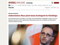 Bild zum Artikel: Mittelmeermigration: Außenminister Maas plant festes Kontingent für Flüchtlinge