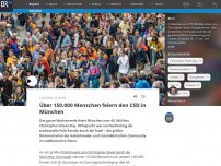 Bild zum Artikel: Über 150.000 Menschen feiern den CSD in München