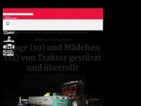 Bild zum Artikel: Junge (10) und Mädchen (13) von Traktor überrollt - beide tot