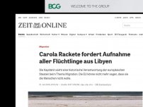 Bild zum Artikel: Migration: Carola Rackete fordert Aufnahme aller Flüchtlinge aus Libyen