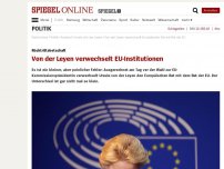 Bild zum Artikel: Rücktrittsbotschaft: Von der Leyen verwechselt EU-Institutionen